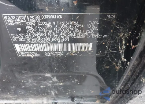 2005 Toyota Rav4 from USA, damaged, VIN JTEHD20V056046507